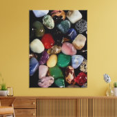 Kleurrijke Gem Stones Canvas Afdruk (Insitu (Woonkamer))