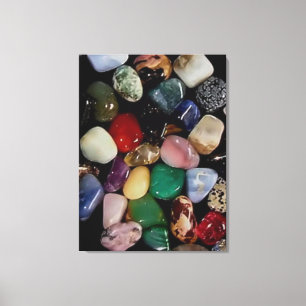 Kleurrijke Gem Stones Canvas Afdruk