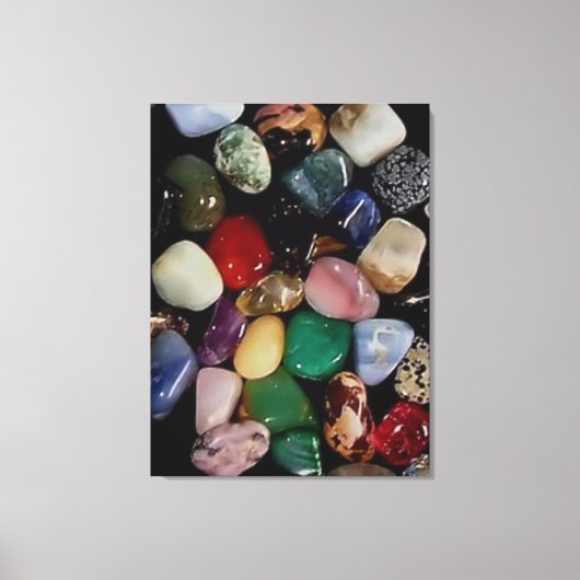 Kleurrijke Gem Stones Canvas Afdruk (Voorkant)