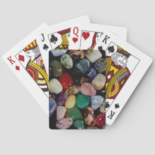 Kleurrijke Gem Stones die kaarten afspelen