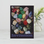 Kleurrijke Gem Stones Kaart (Staand voorkant)