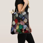 Kleurrijke Gem Stones Tote Bag (Dichtbij)
