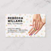 Kleurrijke Gemanicuurde Handen Visitekaartje (Voorkant)