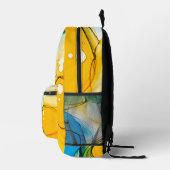 Kleurrijke gemarmerde alcoholinkt bedrukte rugzak (Rechts)