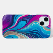 Kleurrijke gemarmerde papieren Art iPhone Case (Achterkant (horizontaal))