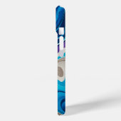 Kleurrijke gemarmerde papieren Art iPhone Case (Achterkant / Links)