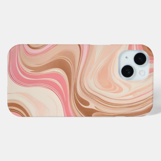 Kleurrijke gemarmerde papieren Art iPhone Case (Achterkant (horizontaal))