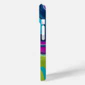 Kleurrijke gemarmerde papieren Art iPhone Case (Achterkant / Links)