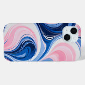 Kleurrijke gemarmerde papieren Art iPhone Case (Achterkant (horizontaal))