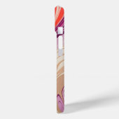 Kleurrijke gemarmerde papieren Art iPhone Case (Achterkant / Links)