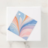 Kleurrijke gemarmerde papieren kunst cadeau Labels (In situ)