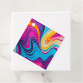 Kleurrijke gemarmerde papieren kunst cadeau Labels (In situ)