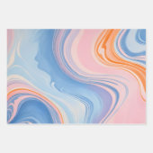 Kleurrijke gemarmerde papieren kunst inpakpapier v (Voorkant 3)