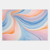 Kleurrijke gemarmerde papieren kunst inpakpapier v (Voorkant 2)