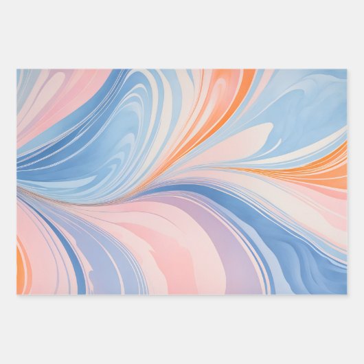 Kleurrijke gemarmerde papieren kunst inpakpapier v (Voorkant)