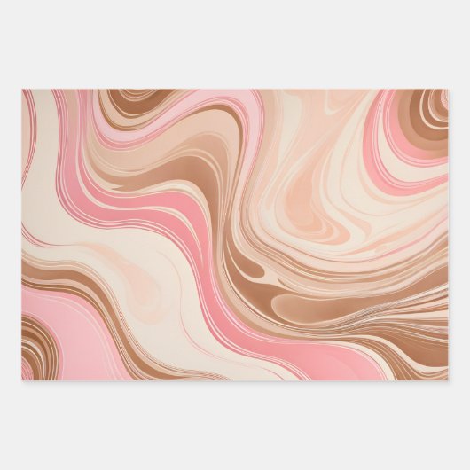 Kleurrijke gemarmerde papieren kunst inpakpapier v (Voorkant)