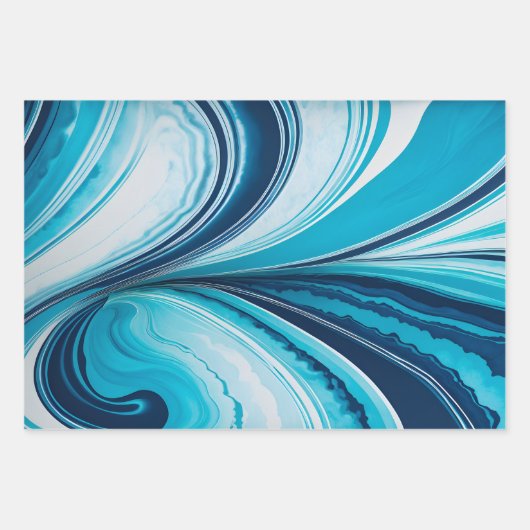 Kleurrijke gemarmerde papieren kunst inpakpapier v (Voorkant 3)