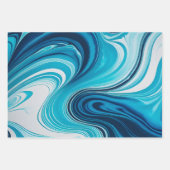 Kleurrijke gemarmerde papieren kunst inpakpapier v (Voorkant 2)