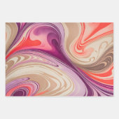 Kleurrijke gemarmerde papieren kunst inpakpapier v (Voorkant)