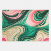 Kleurrijke gemarmerde papieren kunst inpakpapier v (Voorkant 3)