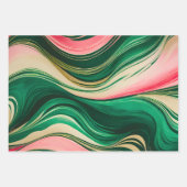 Kleurrijke gemarmerde papieren kunst inpakpapier v (Voorkant 2)