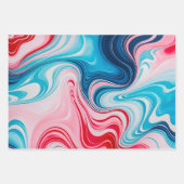 Kleurrijke gemarmerde papieren kunst inpakpapier v (Voorkant 2)