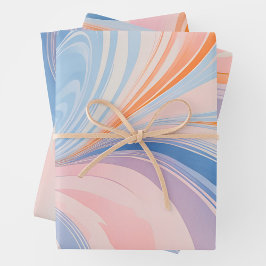 Kleurrijke gemarmerde papieren kunst inpakpapier v