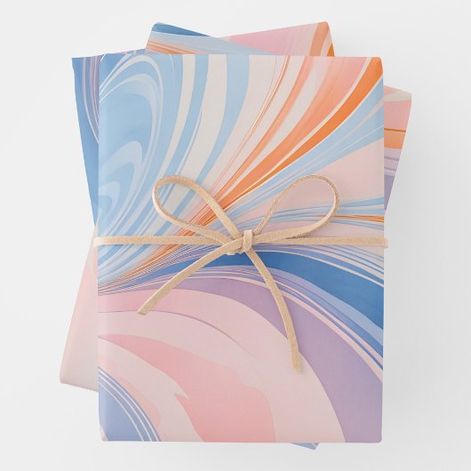 Kleurrijke gemarmerde papieren kunst inpakpapier v