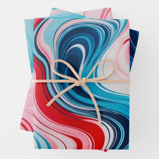 Kleurrijke gemarmerde papieren kunst inpakpapier v