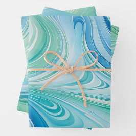 Kleurrijke gemarmerde papieren kunst inpakpapier v