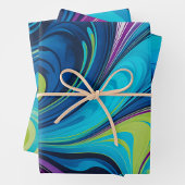 Kleurrijke gemarmerde papieren kunst inpakpapier v