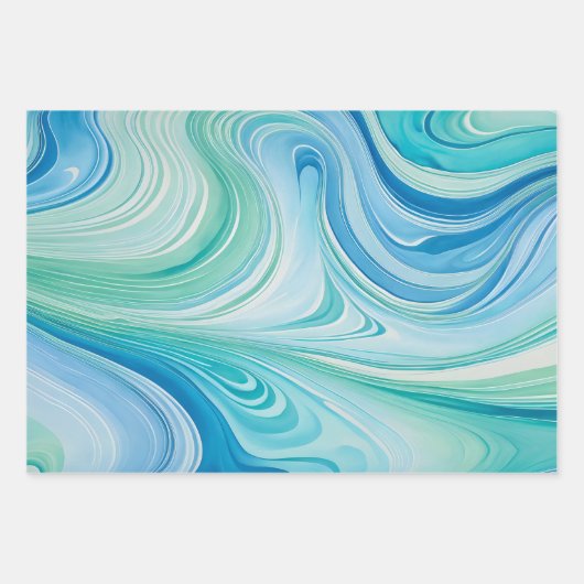 Kleurrijke gemarmerde papieren kunst inpakpapier v (Voorkant)