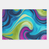 Kleurrijke gemarmerde papieren kunst inpakpapier v (Voorkant 3)