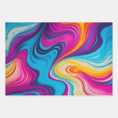 Kleurrijke gemarmerde papieren kunst inpakpapier v (Voorkant 2)