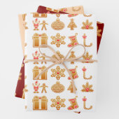 Kleurrijke gember Ornamenten Inpakpapier Vel (In situ)