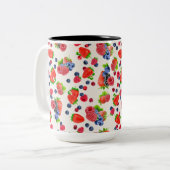 Kleurrijke gemengde bessen tweekleurige koffiemok (Voorkant links)