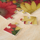 Kleurrijke gemengde bloemen legpuzzel (Zijkant)