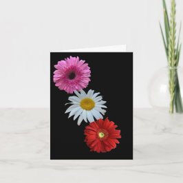 Kleurrijke gemengde bloemendaizia plat notitiekaar notitiekaartje