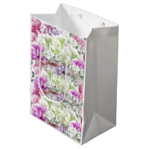 Kleurrijke gemengde boeket bloemen middelgrote cad medium cadeauzakje