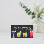 Kleurrijke gemengde Drinken illustratie Visitekaartje (Staand voorkant)