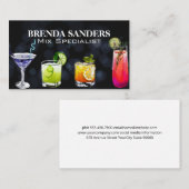 Kleurrijke gemengde Drinken illustratie Visitekaartje (Voorkant / Achterkant)