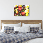 Kleurrijke Gemengde Kersen Voedsel Canvas Muurkuns (Insitu (Slaapkamer))