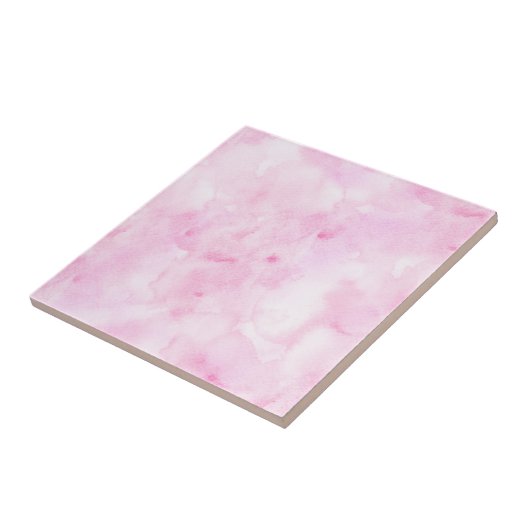 Kleurrijke gemengde kleur Roze Abstracte Waterverf Tegeltje (Zijkant)