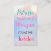 Kleurrijke gemengde lettertypen | Pastel-Folie Visitekaartje (Voorkant)