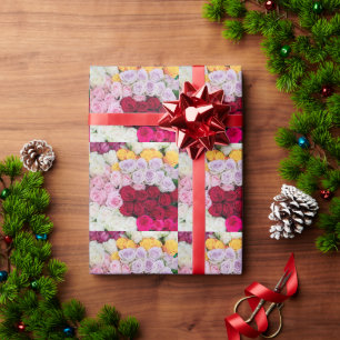 Kleurrijke gemengde rozen cadeaupapier