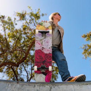 Kleurrijke gemengde rozen persoonlijk skateboard