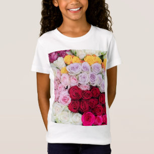 Kleurrijke Gemengde Rozen T-shirt