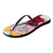 Kleurrijke Gemengde Rozen Teenslippers (Schuin)