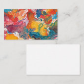 Kleurrijke gemorste verf Abstract Poster Visitekaartje (Voorkant / Achterkant)