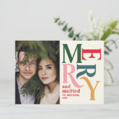 Kleurrijke  genade + kerstfoto aankondiging (Staand voorkant)